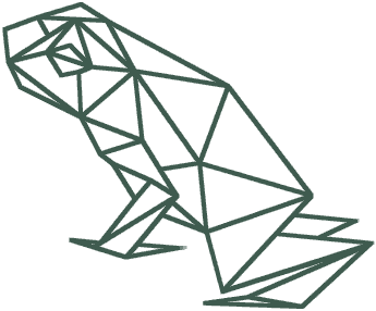 La grenouille origami, emblème de Co'hop! Immo